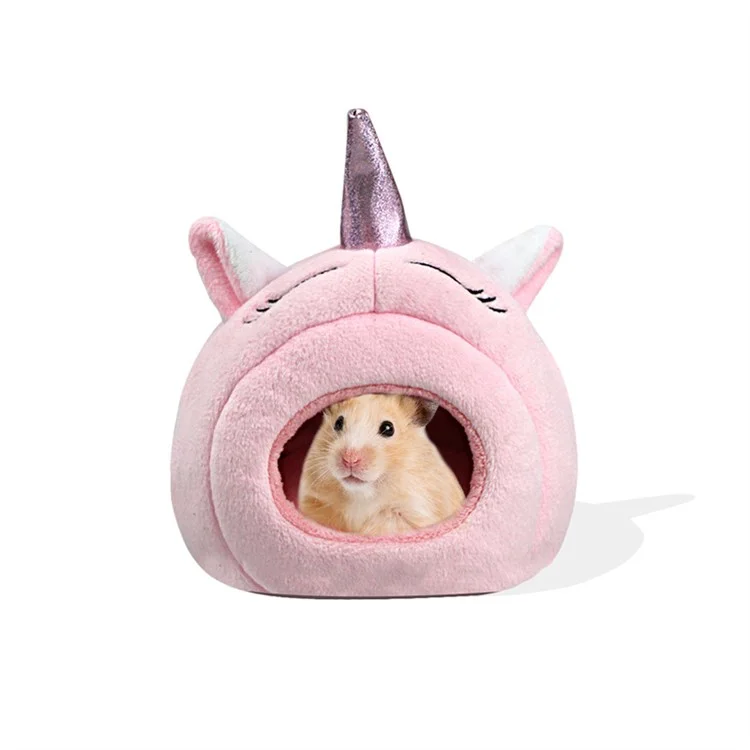 TG-PB080 Süßes Weiches Haustierbett Für Kleine Haustiere Hamster Eichhörnchen, Wärmende Herbst Winter Innennummel Schlafende Gemütliche Haustierprodukte - Rosa