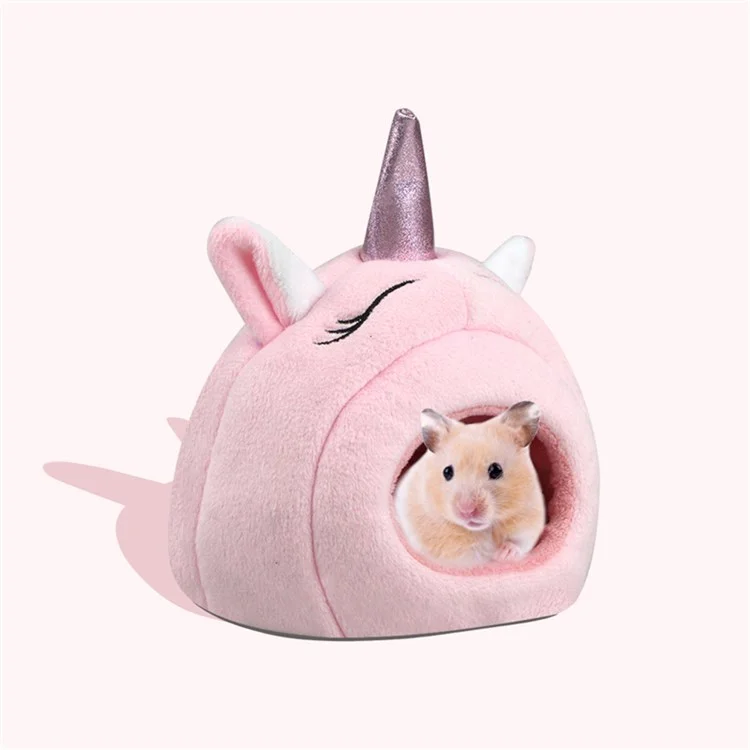 TG-PB080 Süßes Weiches Haustierbett Für Kleine Haustiere Hamster Eichhörnchen, Wärmende Herbst Winter Innennummel Schlafende Gemütliche Haustierprodukte - Rosa