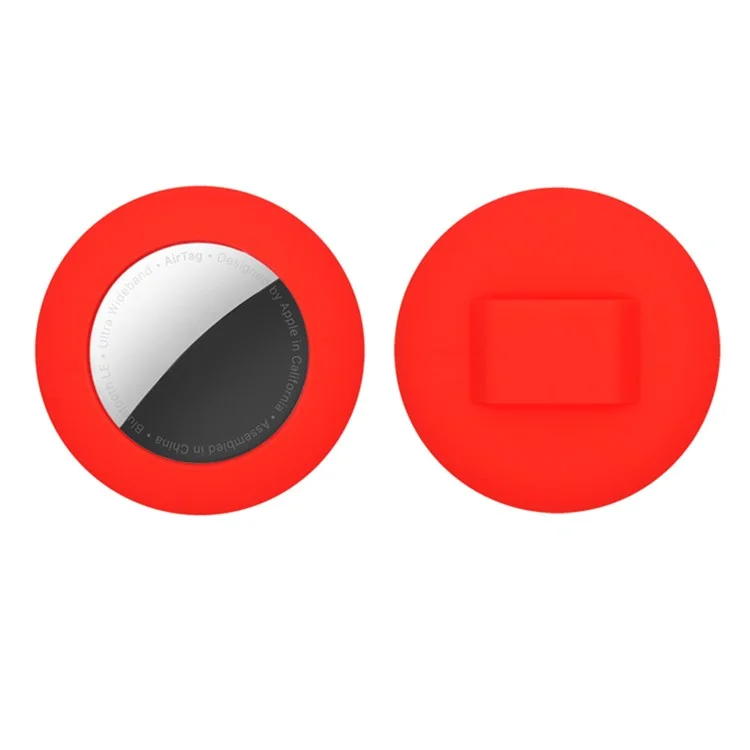Étui en silicone pour le traceur Bluetooth AirTag - Étui de protection pour chiens/chats et animaux de compagnie - Rouge