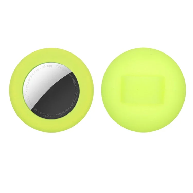 Étui en silicone pour le traqueur Bluetooth AirTag - Étui de protection pour chiens/chats animaux de compagnie - Vert herbe