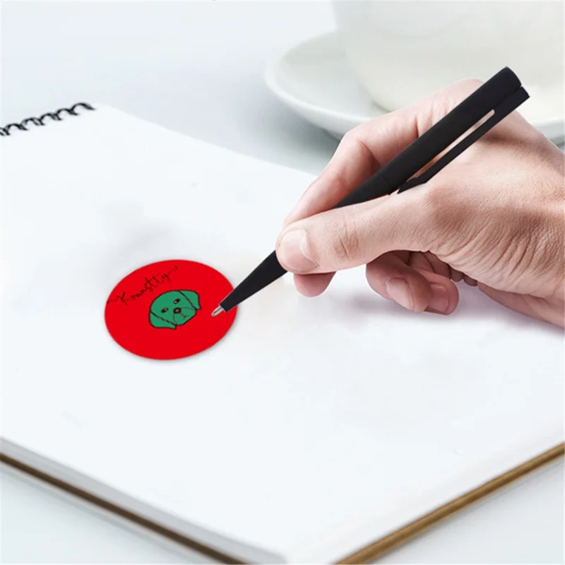 For Apple AirTag Dog Pattern Sticker Silicone Case Pet Dog Tracker Locator Anti-loss Cover Protector, Size S - Red