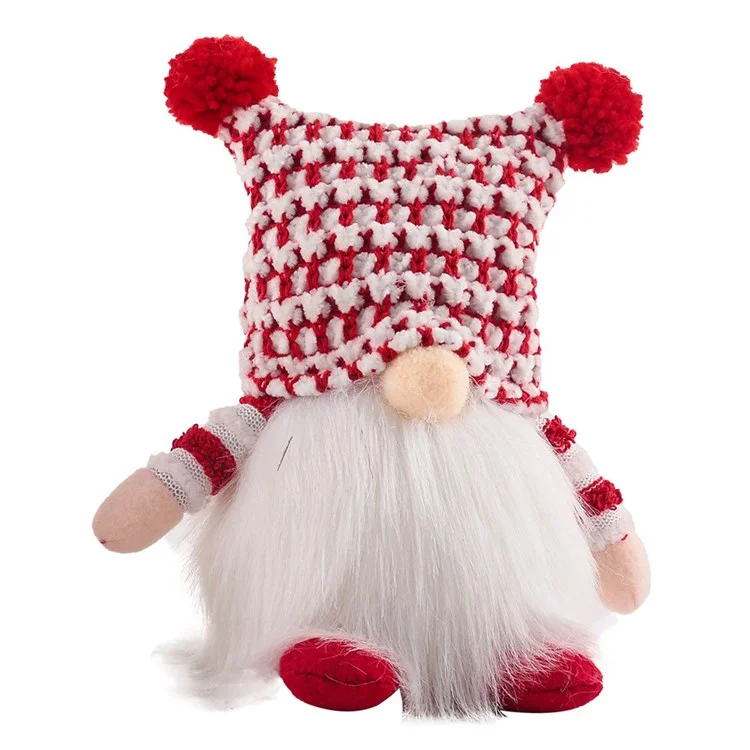 Светящаяся Рождественская Игрушка Nome No Face Design Santa Claus Doll Award Award Party Party Spaining (без Батареи) - Девочка