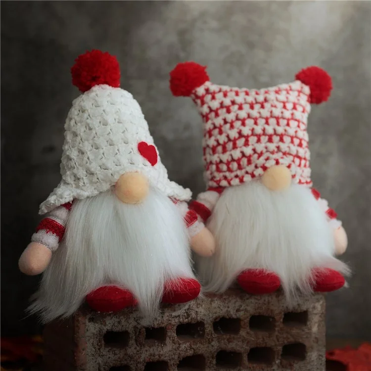 Светящаяся Рождественская Игрушка Nome No Face Design Santa Claus Doll Award Award Party Party Spaining (без Батареи) - Девочка