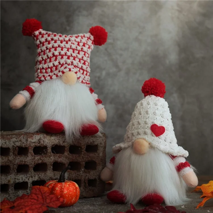 Светящаяся Рождественская Игрушка Nome No Face Design Santa Claus Doll Award Award Party Party Spaining (без Батареи) - Девочка