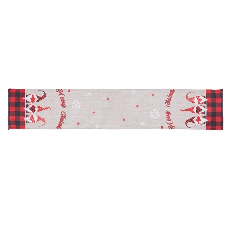 2022Sa40 176x34cm Soft Rudolph Pattern Table Cloth Christmas Tablecloth Holiday Decoration Rectangle Table Cover for Dinner Parties