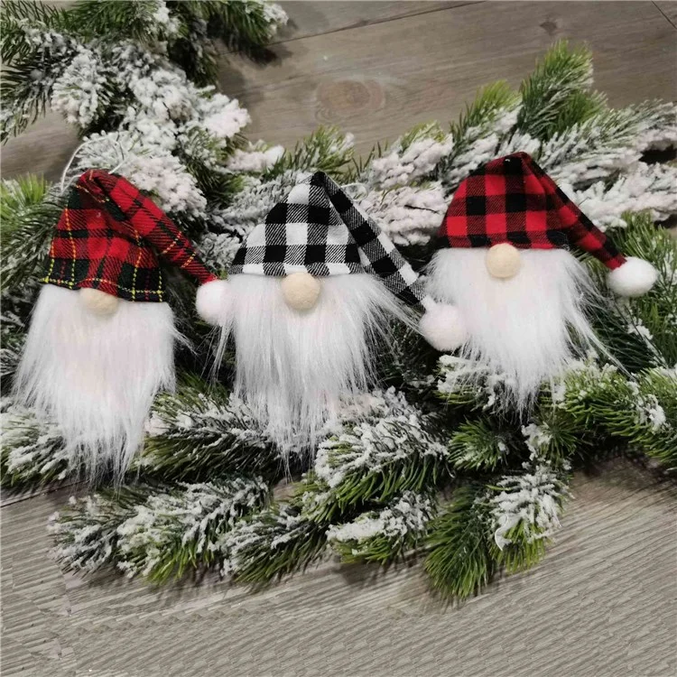 GM202076 Christmas Gnome Hat Wine Bottle Topper Cover Decorations New Year Supplies - Style B