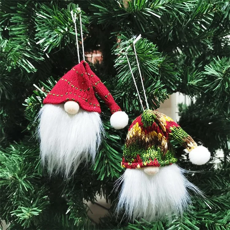 GM202076 Christmas Gnome Hat Wine Bottle Topper Cover Decorations New Year Supplies - Style B