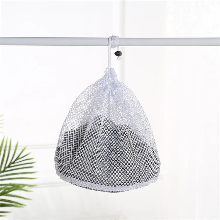 30x40cm Reusable Underwear Delicate Washing Bag Drawstring Laundry Bag (Thick Mesh)