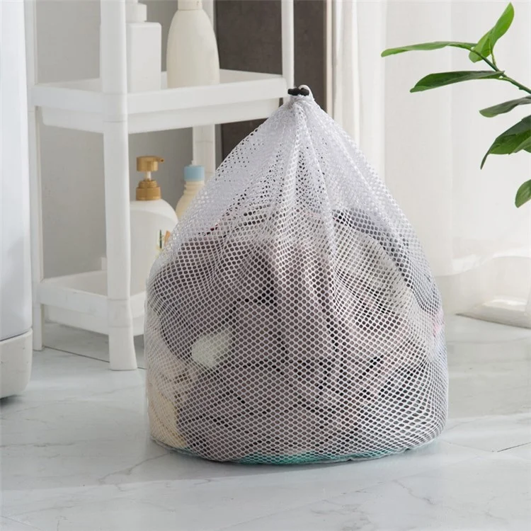 Borsa in rete lavabile per lavatrice riutilizzabile da 50x60 cm (rete spessa)