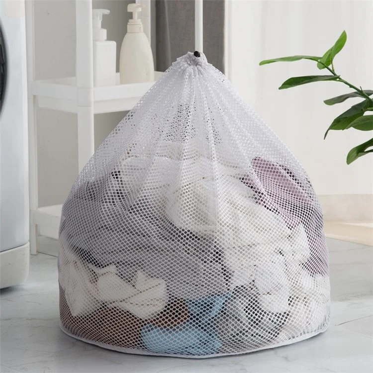 Borsa in rete lavabile per lavatrice riutilizzabile da 50x60 cm (rete spessa)