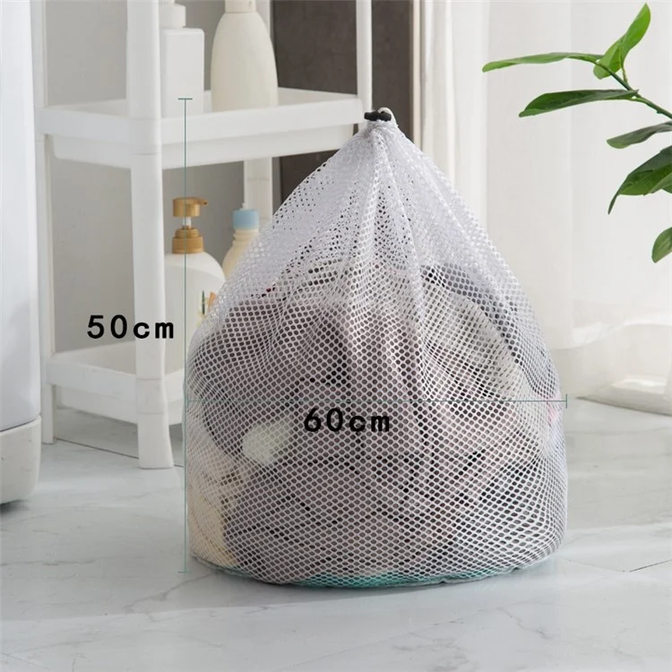 Borsa in rete lavabile per lavatrice riutilizzabile da 50x60 cm (rete spessa)