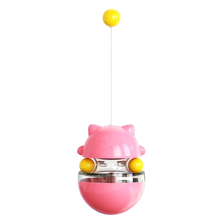 ZCM-01 Interactive Cat Ball Toys Adjustable Food Dispensing Cat Toy Funny Exercise Kitten Tumbler Teaser Toys - Pink