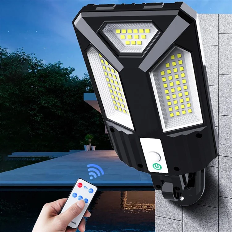 V95 Lampada Solare da Strada con Sensore Umano e Telecomando a 4 Marce - 3 LED COB 