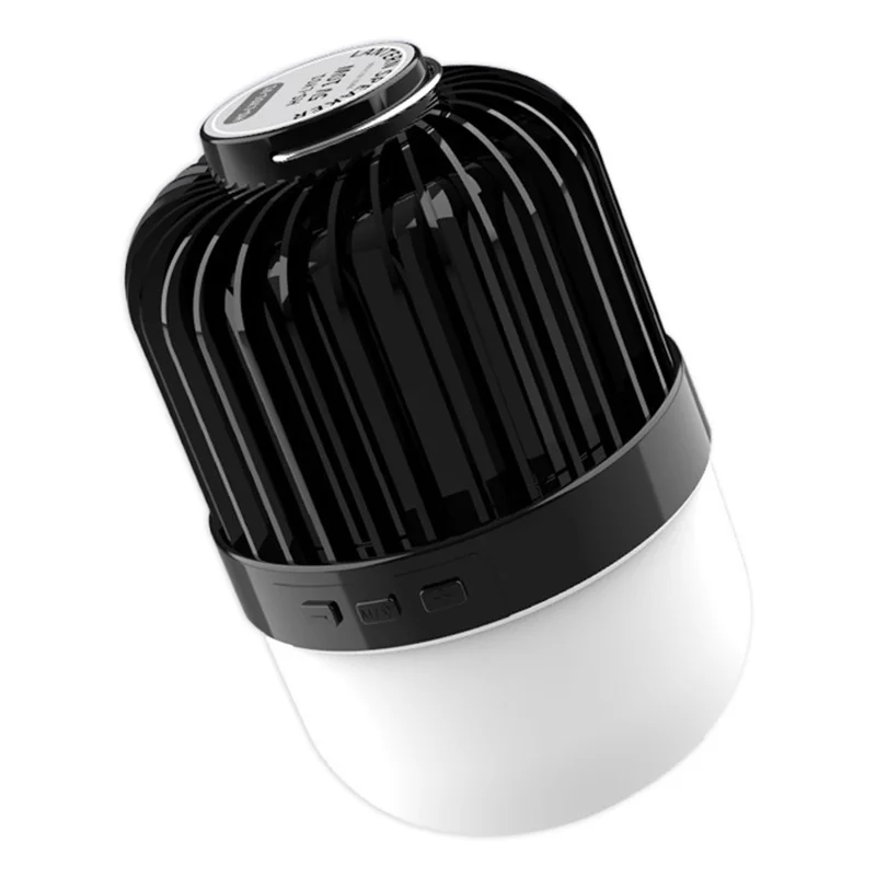 HS-LY01-V1 LED Camping Lantern with Bluetooth-compatible Speaker Bright Tent Light Gift Portable Emergency Light Power Bank - Black