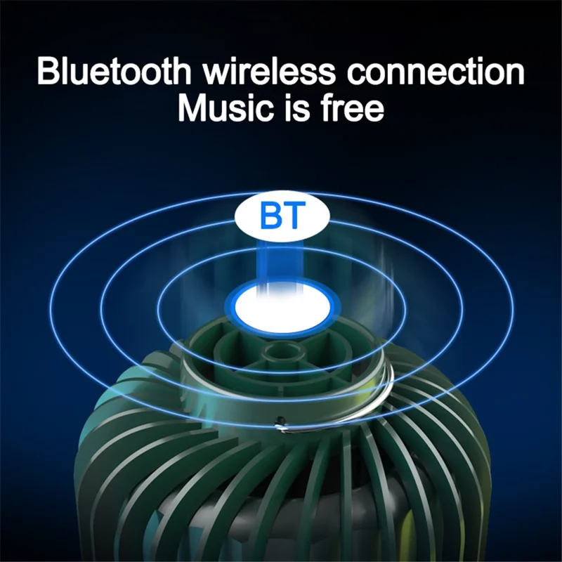 HS-LY01-V1 LED Camping Lantern with Bluetooth-compatible Speaker Bright Tent Light Gift Portable Emergency Light Power Bank - White