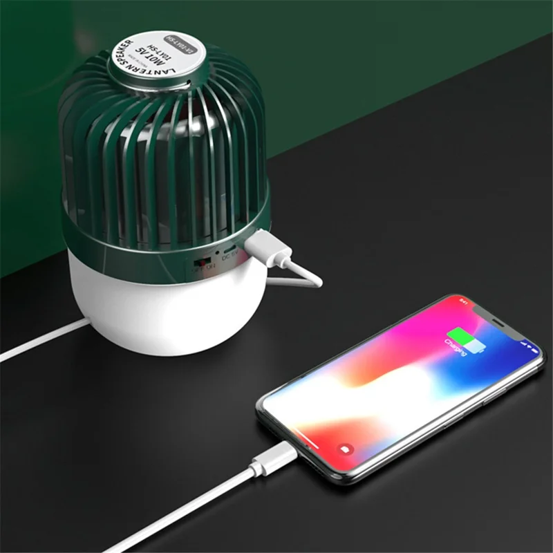 HS-LY01-V1 LED Camping Lantern with Bluetooth-compatible Speaker Bright Tent Light Gift Portable Emergency Light Power Bank - White