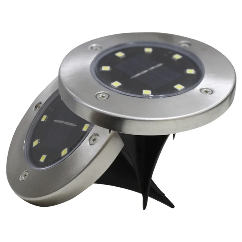 4Pcs 8LED Outdoor Gardening Lights Decorative Lamp with White Color for Yard Path