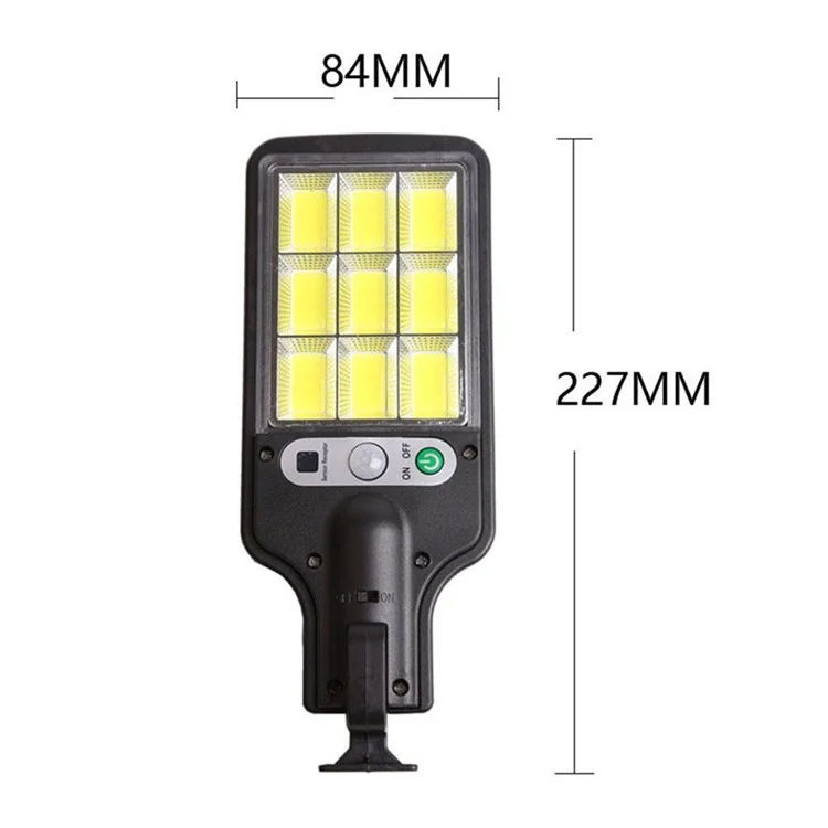 616-4 Lampe solaire LED extérieure avec détecteur de mouvement PIR, lampe murale pour jardin, lampadaire de rue avec 3 modes d'éclairage