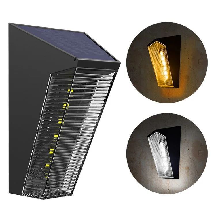 N772 2 Pièces Lampe solaire extérieure Étanche Applique murale pour Jardin, Rue, Paysage, Balcon - Deux Couleurs 
