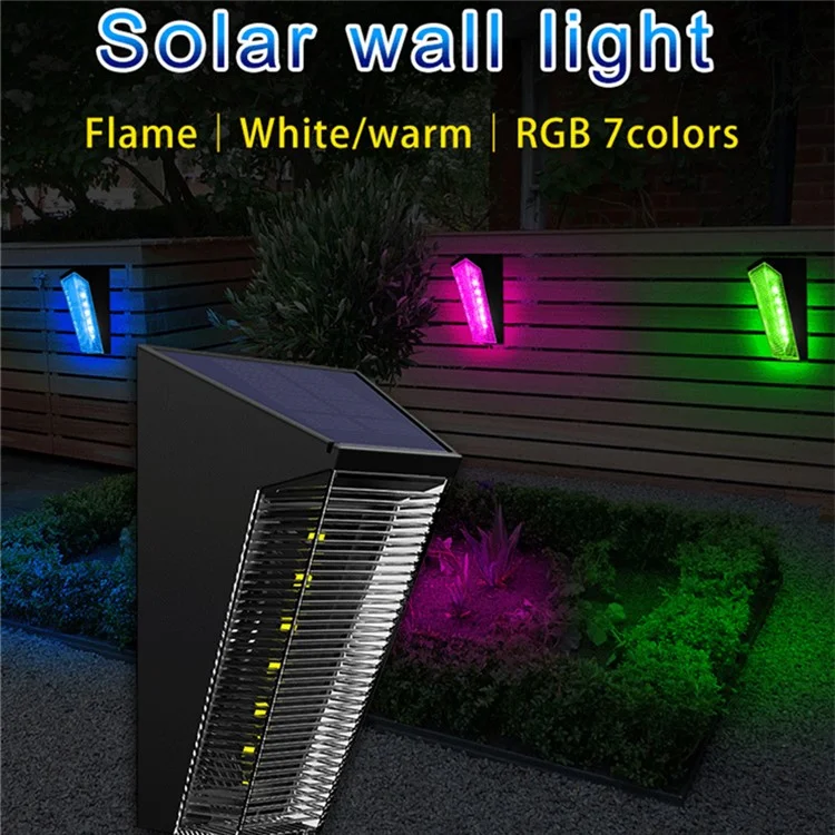 N772 2 Pièces Lampe solaire extérieure Étanche Applique murale pour Jardin, Rue, Paysage, Balcon - Deux Couleurs 