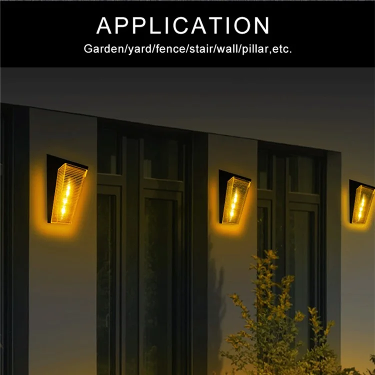 N772 2 Pièces Lampe solaire extérieure Étanche Applique murale pour Jardin, Rue, Paysage, Balcon - Deux Couleurs 