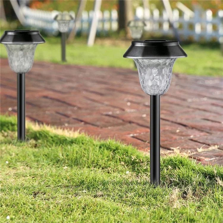 CIS-57454 6Pcs / Set IP65 Waterproof Garden Stake Light Solar Powered LED Lamp for Patio Yard Lawn - Warm White Light