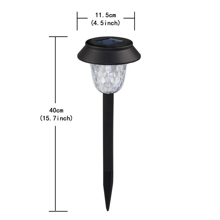 CIS-57454 2Pcs / Set Outdoor Garden Stake Solar Light IP65 Waterproof Lamp Walkway Path Yard Patio Decor - Luz Branca Quente