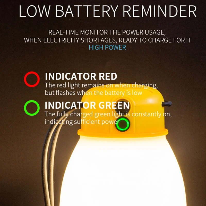 CH22035 Outdoor Tent Hanging Lamp Rechargeable Portable Camping Super Bright Light