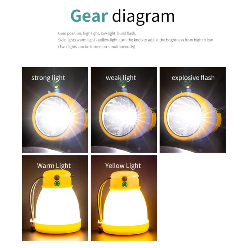 CH22035 Outdoor Tent Hanging Lamp Rechargeable Portable Camping Super Bright Light