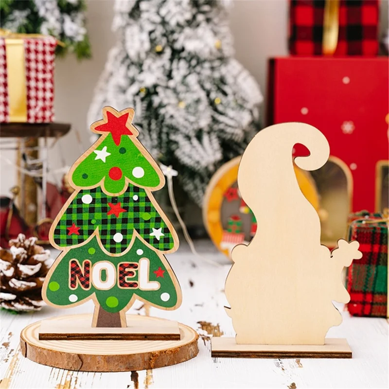 Cute Wooden Gnome Doll / Christmas Tree Xmas Home Party Ornament Christmas Decoration - Tree