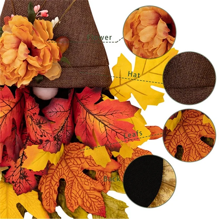 Decoración de Navidad para la Puerta del Hogar Colgante Ornamento Otoño Cosecha Otoño Guirnalda Decoración de Ventana