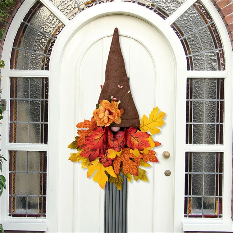 Nochebuena de la Puerta de la Puerta Del Hogar Adorno Colgante Otoño Cosecha de la Corona Del Otoño Decoración de la Ventana