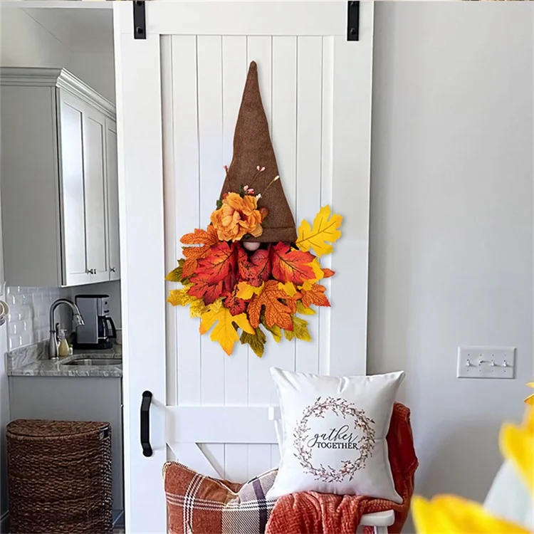 Decoración de Navidad para la Puerta del Hogar Colgante Ornamento Otoño Cosecha Otoño Guirnalda Decoración de Ventana