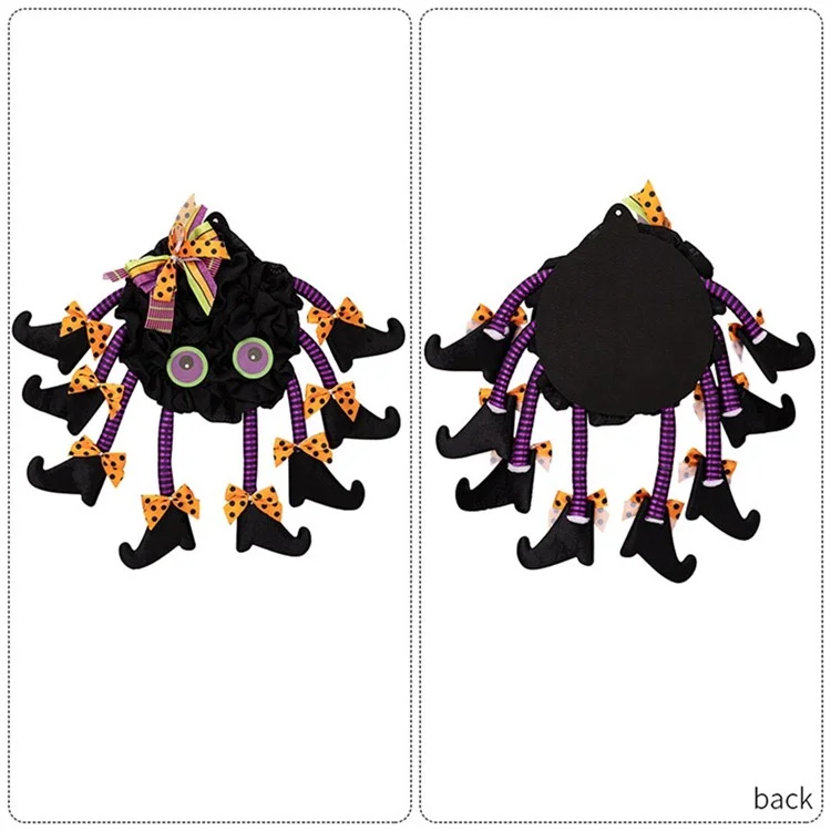Decorazione da appendere a forma di ragno per Halloween, ragnatela per interno ed esterno, decorazione in tessuto per casa, porta, finestra