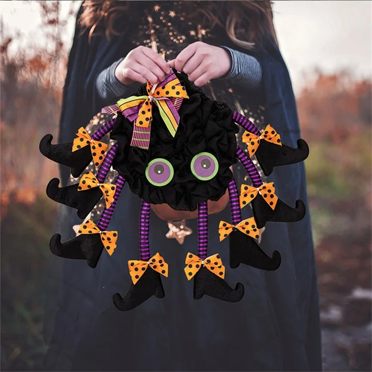 Decorazione da appendere a forma di ragno per Halloween, ragnatela per interno ed esterno, decorazione in tessuto per casa, porta, finestra