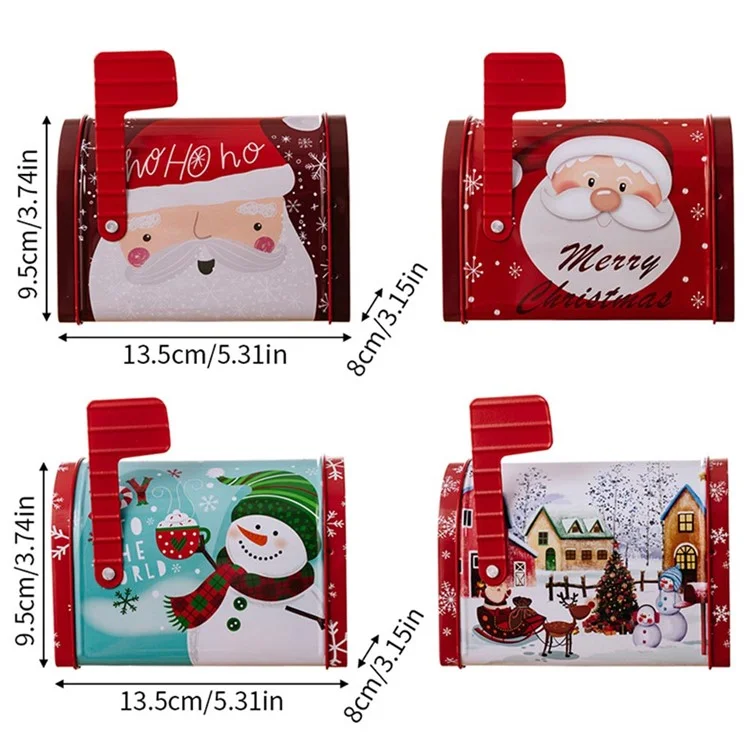 Boîte à bonbons de Noël en fer forgé Boîte cadeau pour mariage Fête d'anniversaire Faveurs - Bonhomme de neige