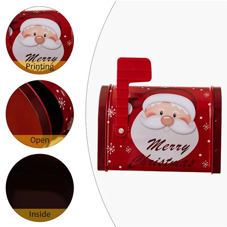 Boîte à bonbons de Noël en fer forgé Boîte cadeau pour mariage Fête d'anniversaire Faveurs - Bonhomme de neige