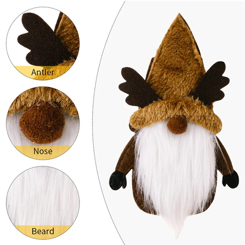 Christmas Gnome Fork Knife Cover Cutlery Cloth Pouch Dining Table Decoration Gift - Snowman