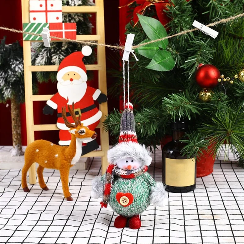 Christmas Tree Hanging Doll Non-Woven Xmas Hanging Doll Pendant Party Home Decor - Santa