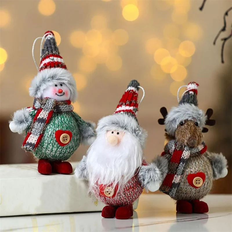 Christmas Tree Hanging Doll Non-Woven Xmas Hanging Doll Pendant Party Home Decor - Santa