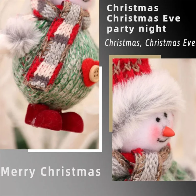 Christmas Tree Hanging Doll Non-Woven Xmas Hanging Doll Pendant Party Home Decor - Santa