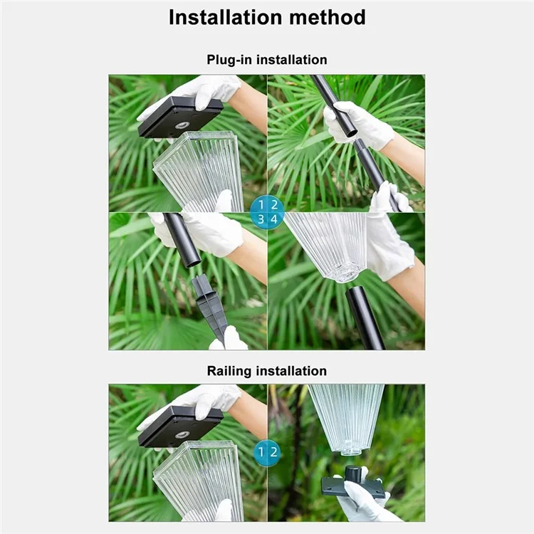Lampe de jardin LED solaire DS023 Patio Yard Lawn Light avec 3 températures de couleur