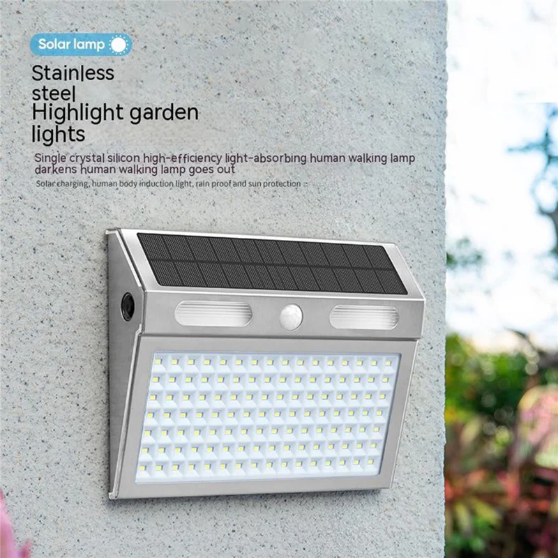 DS138 Solar Power Lights Indoor Outdoor IP65 Waterproof Lighting Lamp Wall-Mounted Light - Warm Light