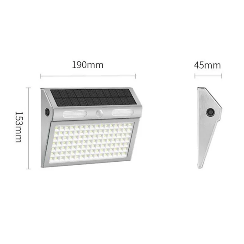 DS138 Solar Power Lights Indoor Outdoor IP65 Waterproof Lighting Lamp Wall-Mounted Light - White Light