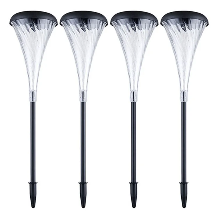 DS003 4Pcs IP65 Imperméable à l'eau Lamp de forme de Fleurs de trompette pour le sol Plug Lamp Jardin Pelouse Lumière solaire