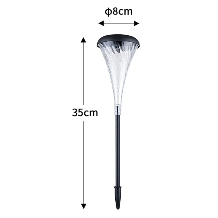 DS003 4Pcs IP65 Imperméable à l'eau Lamp de forme de Fleurs de trompette pour le sol Plug Lamp Jardin Pelouse Lumière solaire