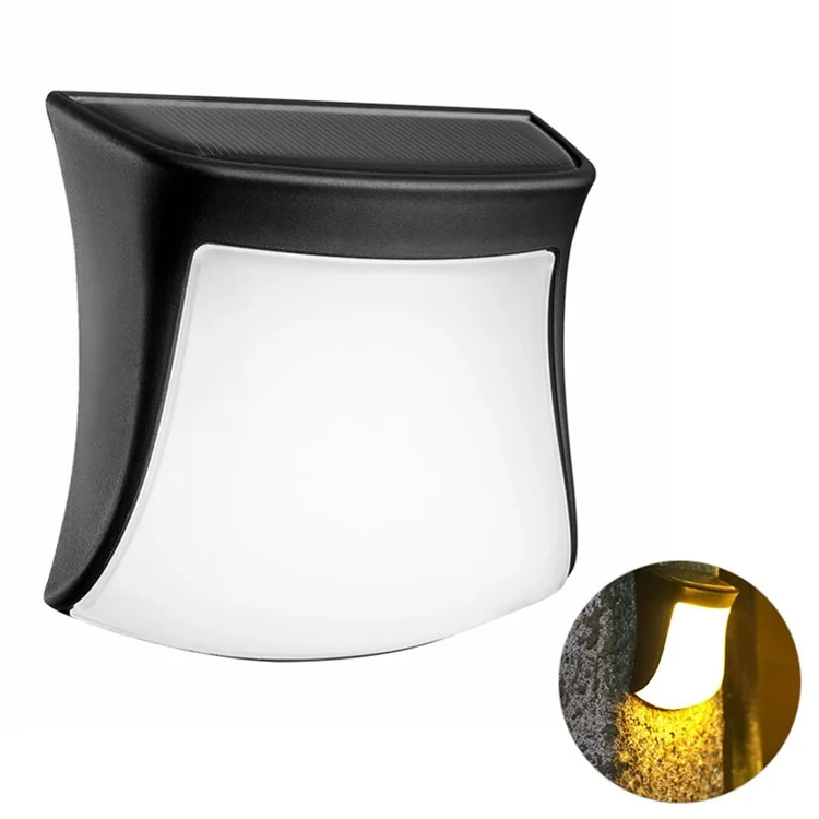 DS1111 LED Solar Wall Hanging Light Outdoor Waterproof Lamp Modern Lighting Decor for Home Garden - Warm-white Light