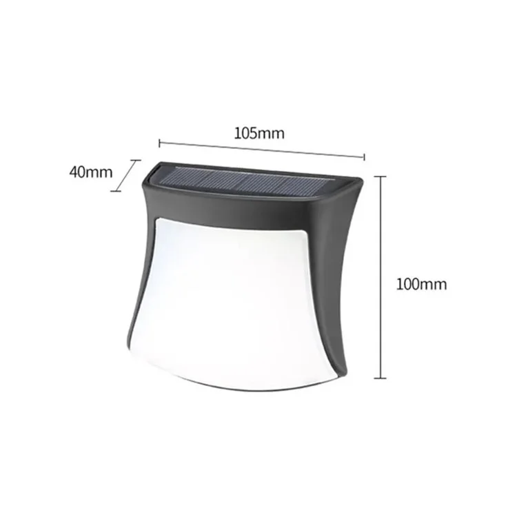 DS1111 LED Solar Wall Hanging Light Outdoor Waterproof Lamp Modern Lighting Decor for Home Garden - Warm-white Light