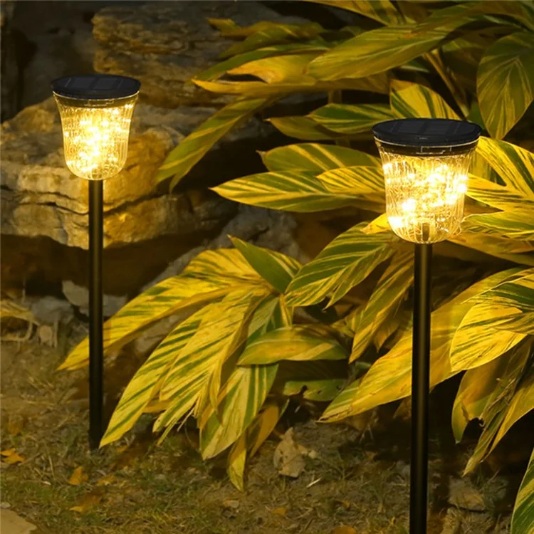 DS701 Home Patio Yard Lawn String Light Inside Solar Powered Garden Stake LED Lamp with Warm Light