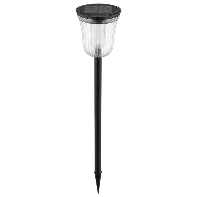 DS701 Lampe de Jardin à Énergie Solaire LED Patio Pelouse Lumière avec Lumière Blanche + Lumière Chaude